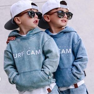 NWT Little Bipsy Teal Summer Surf Camp Hoodie Kids size 9-10